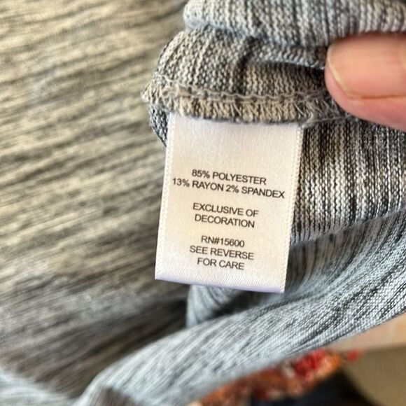 Kate & Sam Cowl Neck Wrap Sweater Size L Gently used Gray - Picture 6 of 7